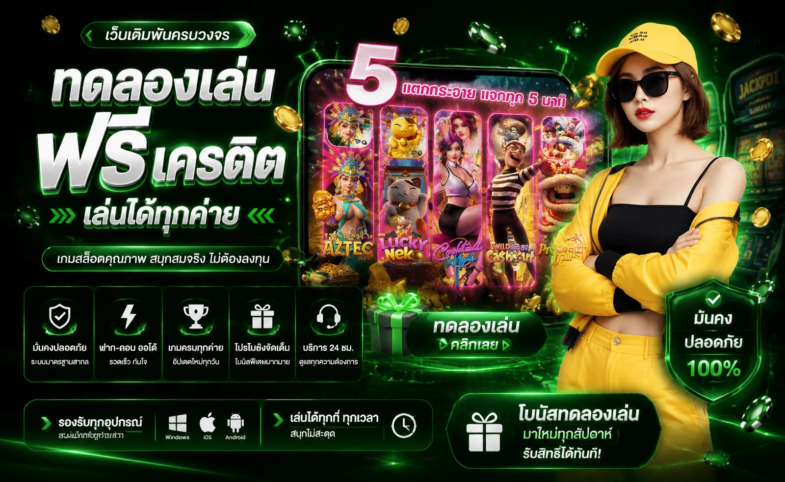 ทดลองเล่นสล็อต PG SLOT ฟรีไม่ต้องสมัคร