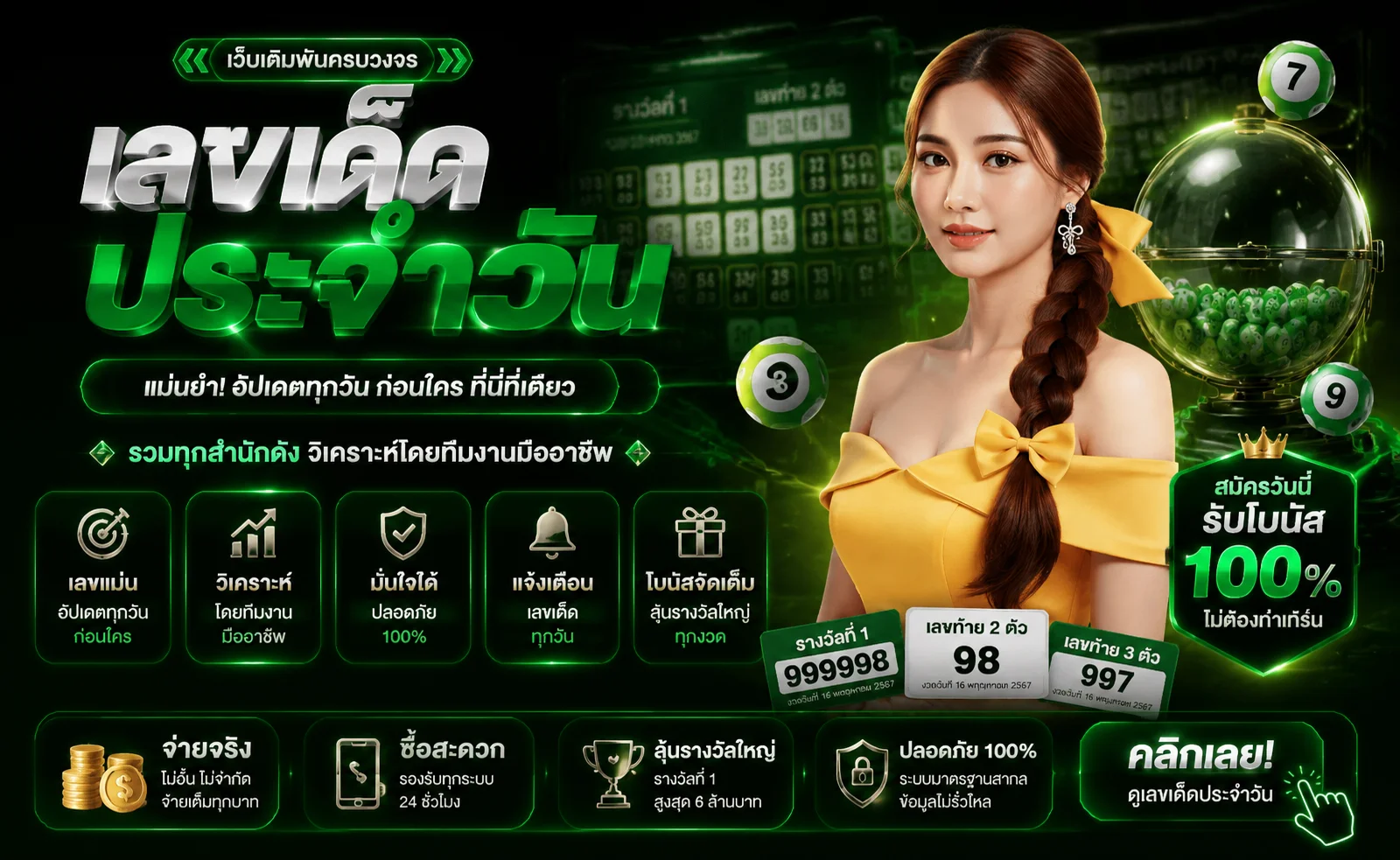 หวยออนไลน์ หวยรัฐบาล ยี่กี่ จ่ายบาทละ 900